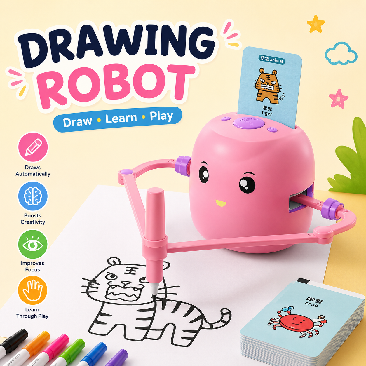 DidiPlay Interactive Educational Drawing Robot